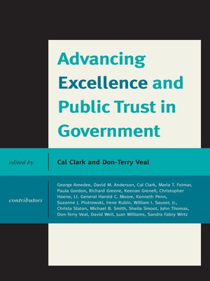 cover image of Advancing Excellence and Public Trust in Government